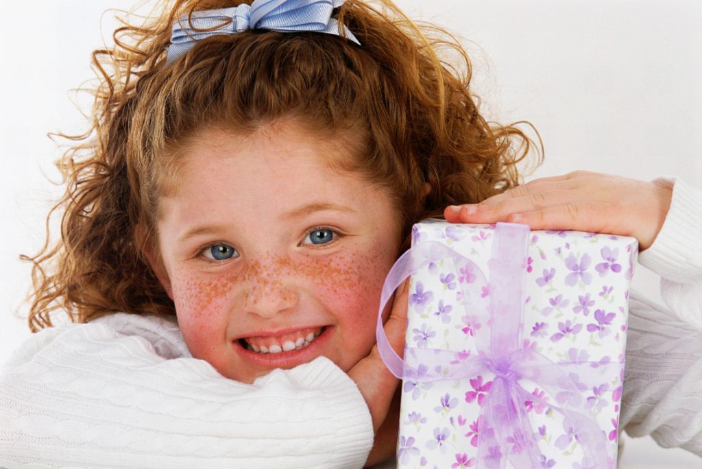 Young Girl with gift